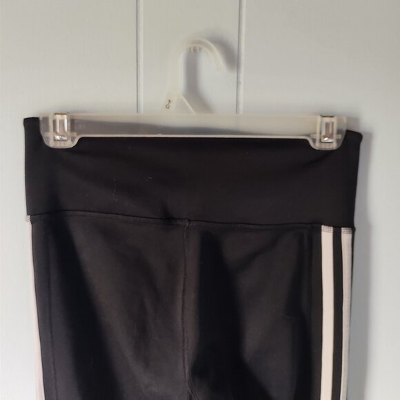 Black Adidas Climalite High Rise 3 Stripe Legging Sz S - Picture 6 of 7